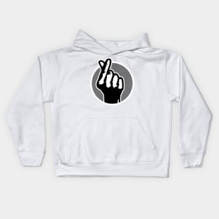 Finger Heart (purple) Kids Hoodie